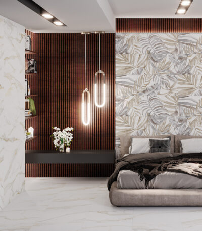 Revestimento Idyllic Palms Art Multicolor Vecchio 40x120 - Emisan Azulejos