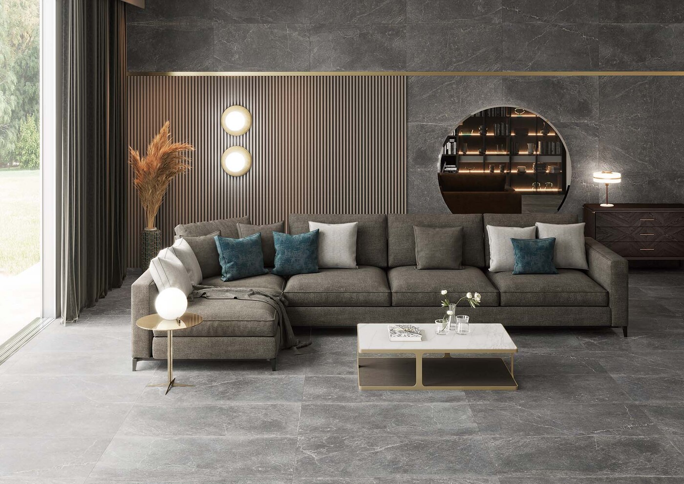Bleuemix Black 60x120 - Keraben - Ambiente Bleuemix Black 60x120 - Emisan Azulejos Portugal