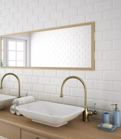 Revestimento Branco Brilho Biselado 10x20 - Emisan Azulejos