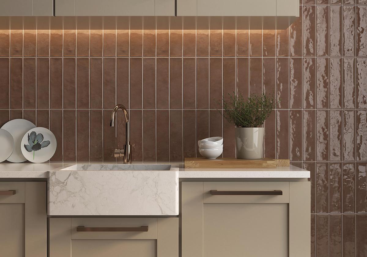 Eleganza Terra 7.5x30 - Pamesa - Ambiente Eleganza Terra 7.5x30 - Emisan Azulejos