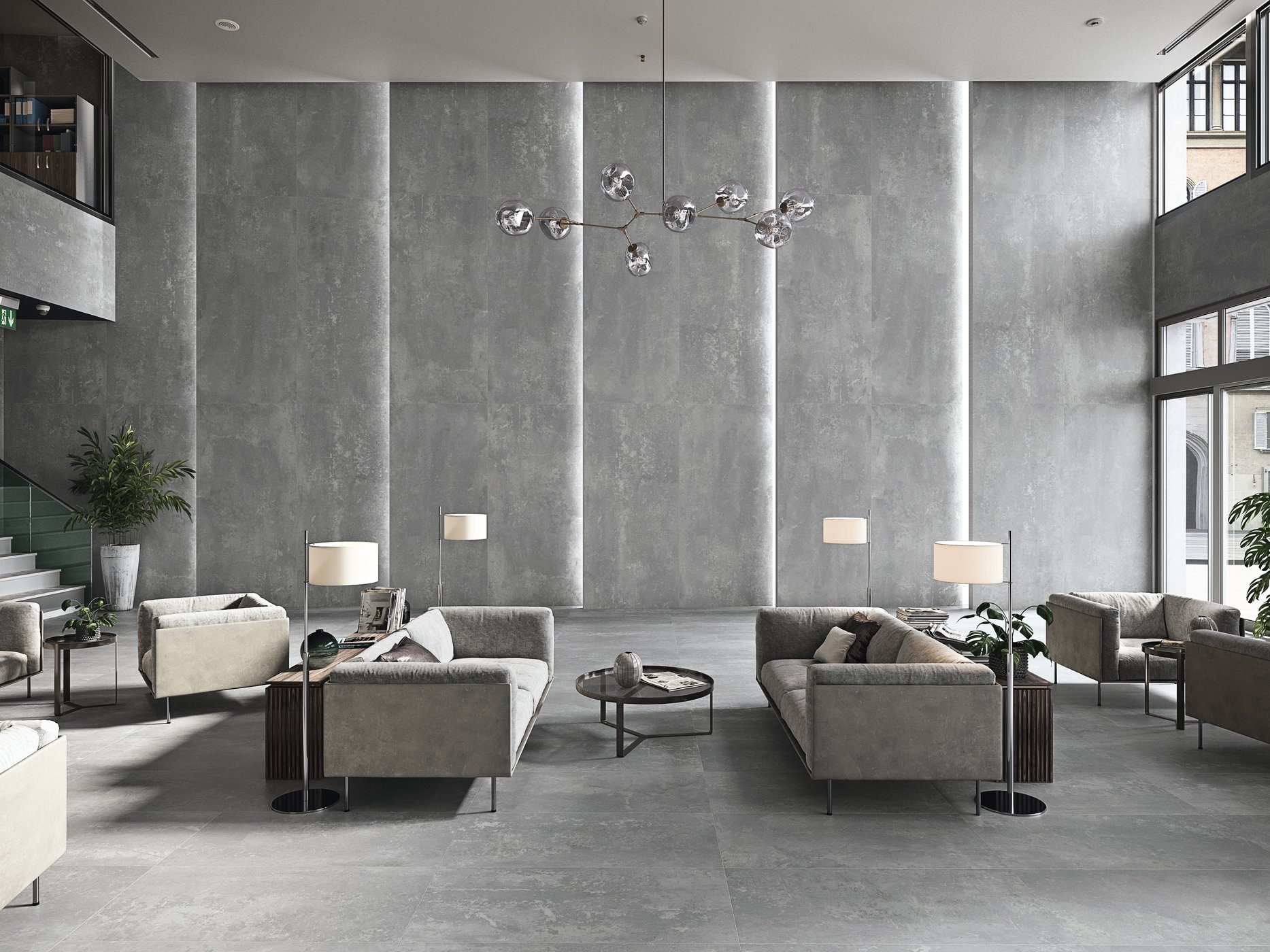 Halden Steel Lapado 120X260 - Benadresa - Ambiente Halden Steel 120x260 - Emisan Azulejos