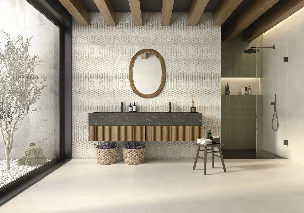 Terracota Branco 90x90 - Keraben - Banheiros Terracota Branco 90x90